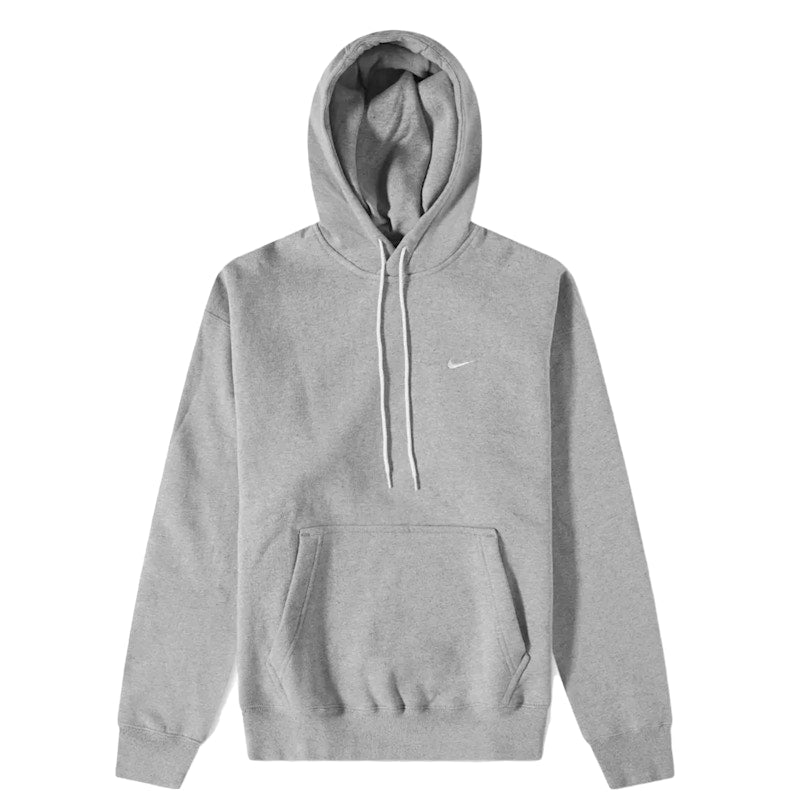 Nike Lab Solo Swoosh Fleece Hoodie Dark Gray Heather