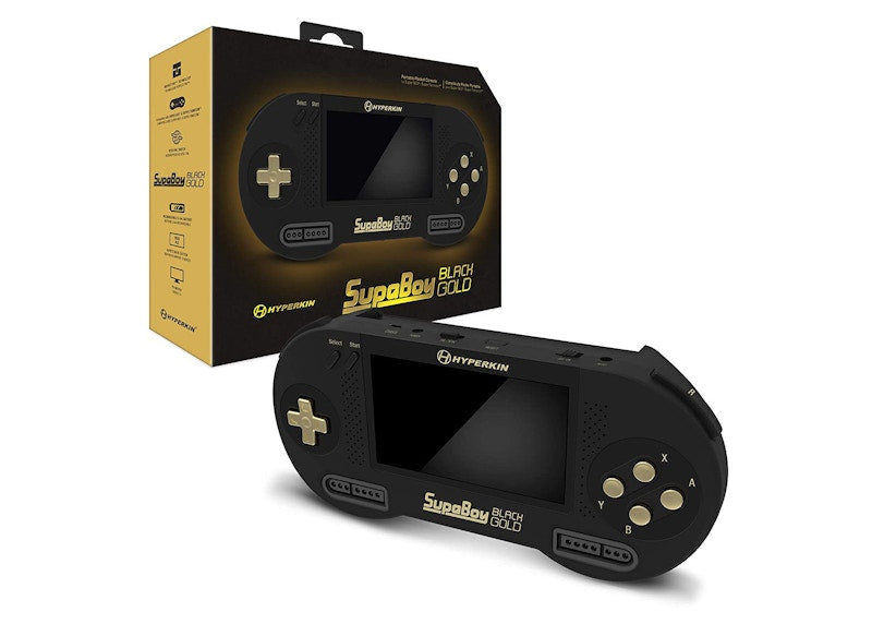 Nintendo Nes Hyperkin SupaBoy Portable Pocket Console (M08889-BKGD) Blackgold