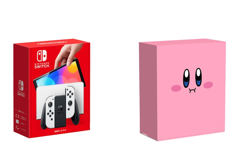 Nintendo Switch OLED Kirby's Dream Land with Hoobari Box (JPN Plug) White