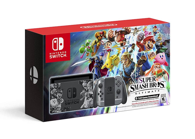 Nintendo Switch Super Smash Bros. Ultimate Edition Console HACSKAELE Grey