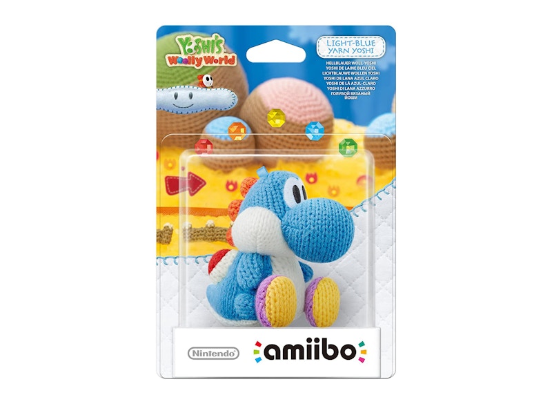 Nintendo Yoshi's Woolly World Series Light Blue Yarn Yoshi amiibo
