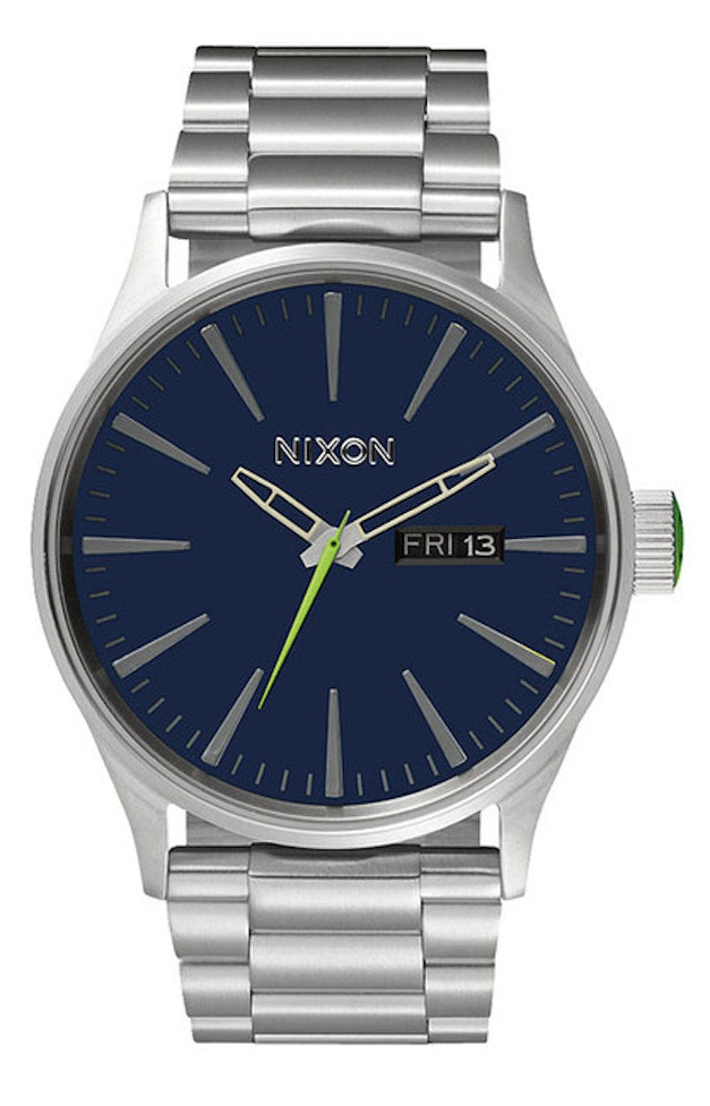 Nixon Sentry SS Watch Midnight Blue/Volt Green A356-1981