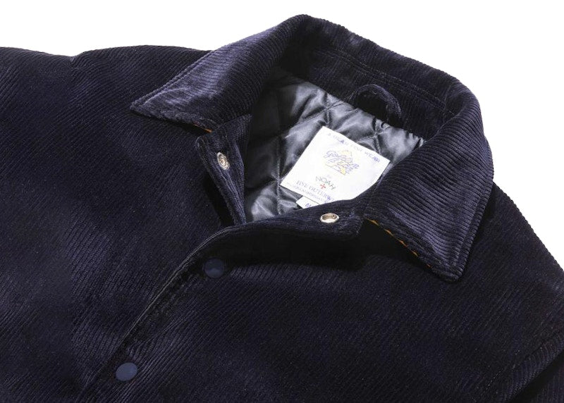 Noah Corduroy Varsity Jacket Dark Navy