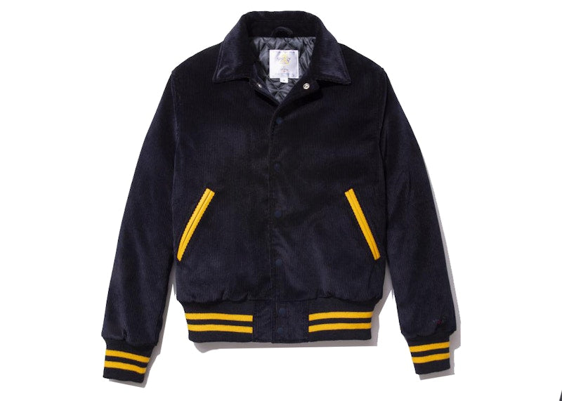 Noah Corduroy Varsity Jacket Dark Navy