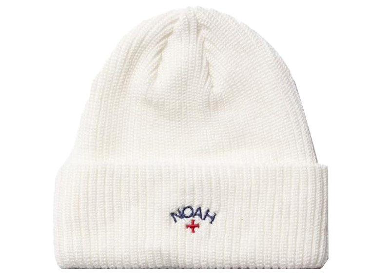 Noah Core Logo Beanie White