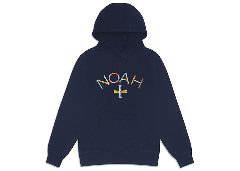 Noah Embroidered Core Logo Summer Hoodie Navy
