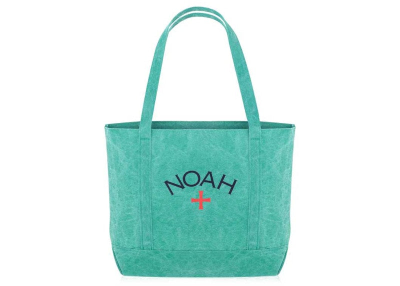 Noah Recycled Canvas Core Logo Tote Bag Emerald