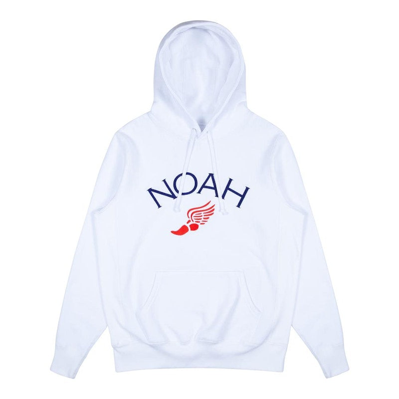 Noah Winged Foot Embroidered Hoodie White