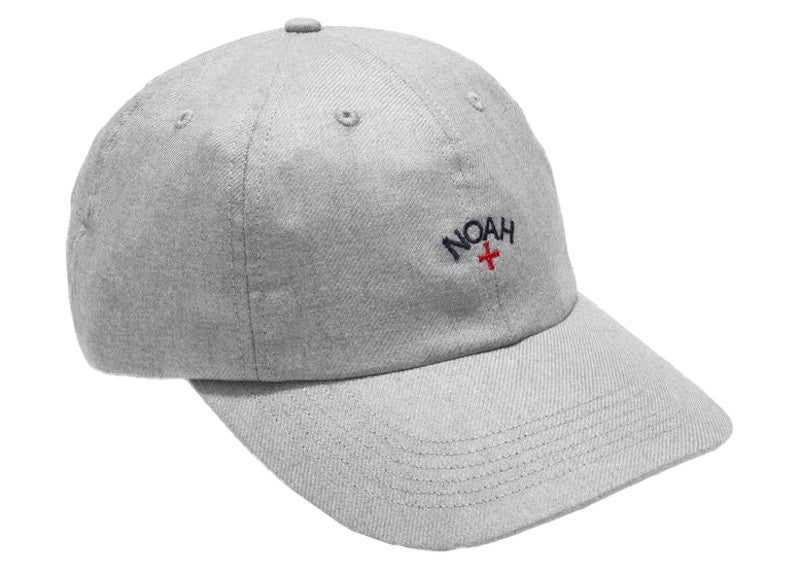 Noah Wool Core Logo 6-Panel Heather Grey
