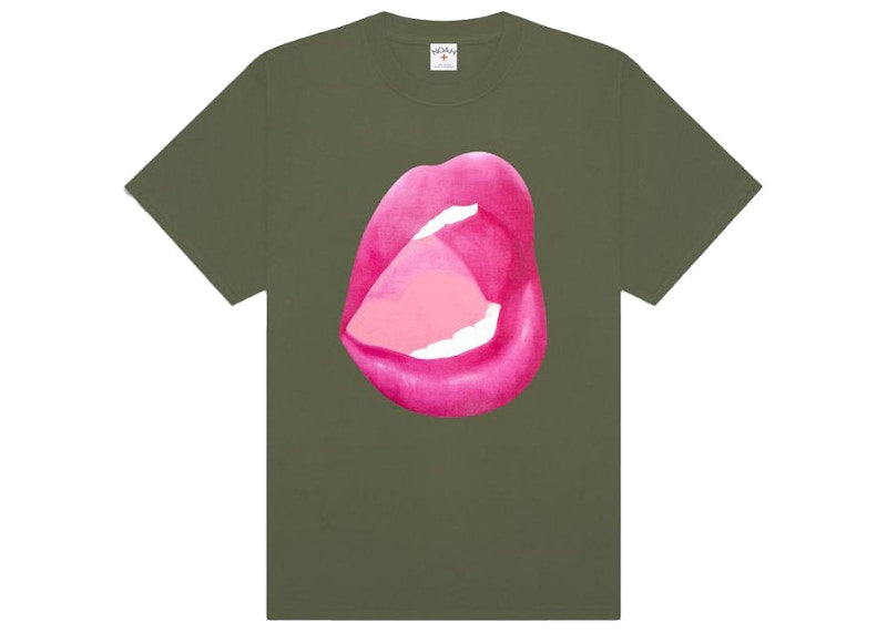Noah x Wesselmann Lips Tee Olive