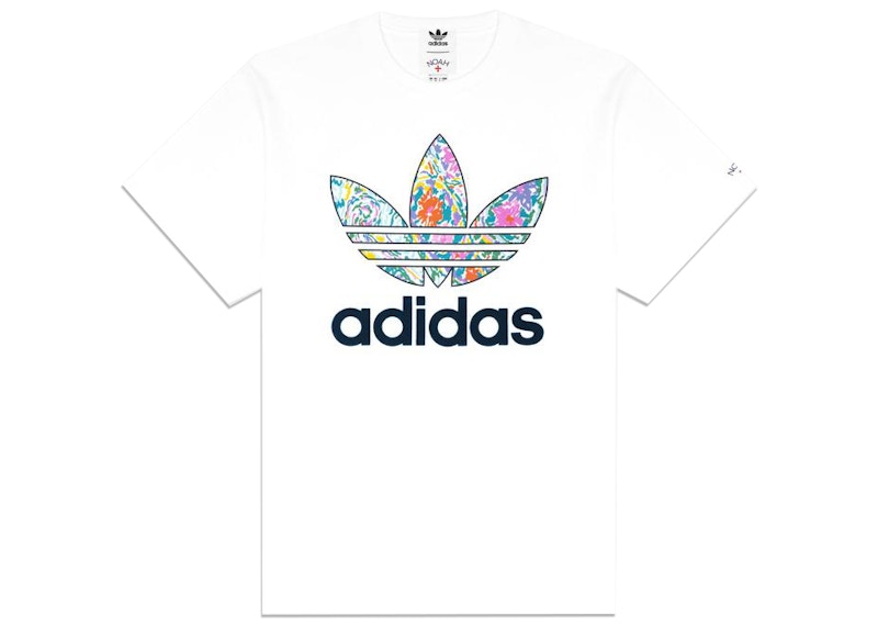Noah x adidas Floral Paisley Logo Tee White