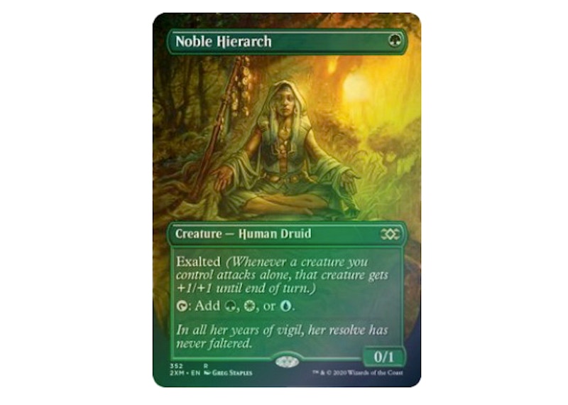 Noble Hierarch (Extended Art) (Foil) Magic: The Gathering TCG Double Masters: Box Toppers Rare #352 (Ungraded)