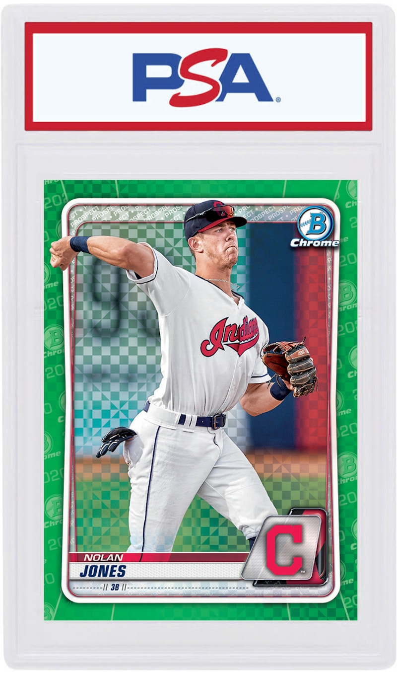 Nolan Jones 2020 Bowman Chrome X Green X-Fractor /31 #BCP-157 (PSA or BGS Graded)