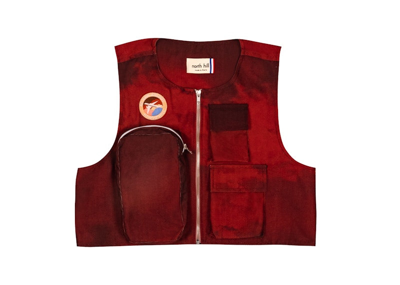 North Hill x Adekunle Gold Custom Print Vest Red (Allover Print)
