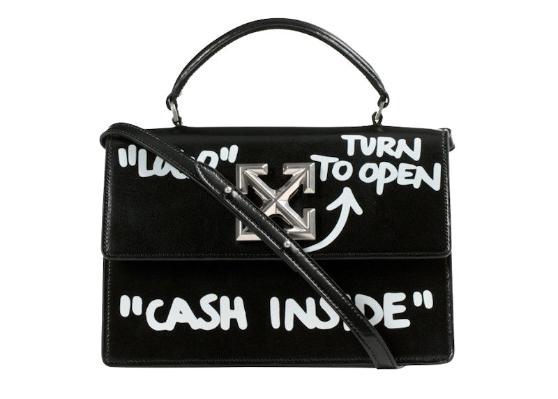 OFF-WHITE 1.4 Jitney Bag "CASH INSIDE" Black White