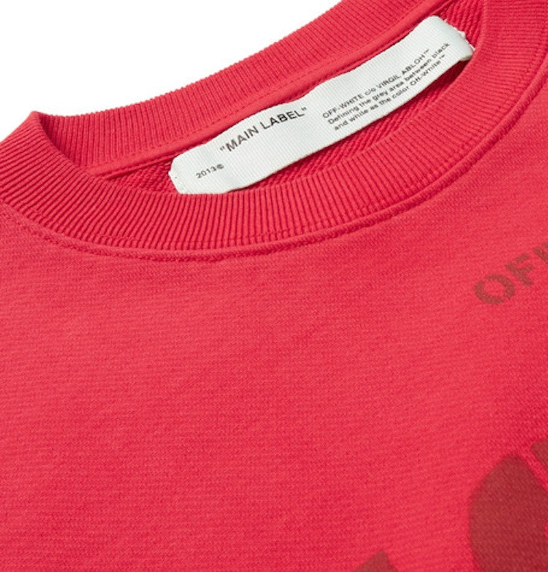 OFF-WHITE 23' Print Sweatshirt Tonal Red
