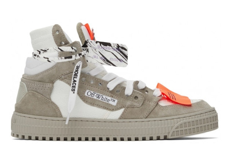 OFF-WHITE 3.0 Off Court High-Top Sneakers White Beige Suede (Women's)