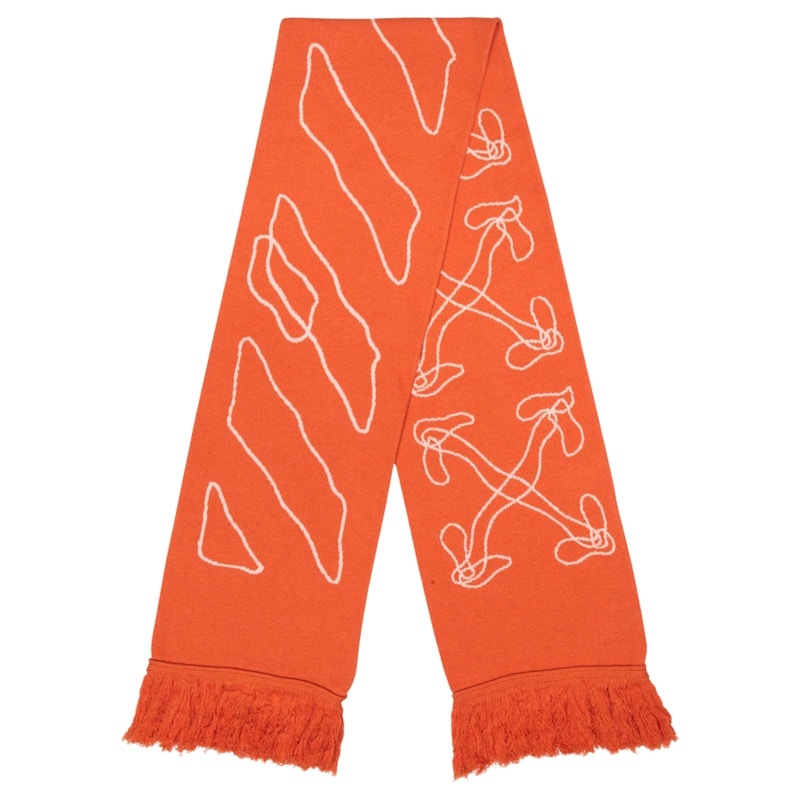 OFF-WHITE Abstract Arrow Scarf Orange/White