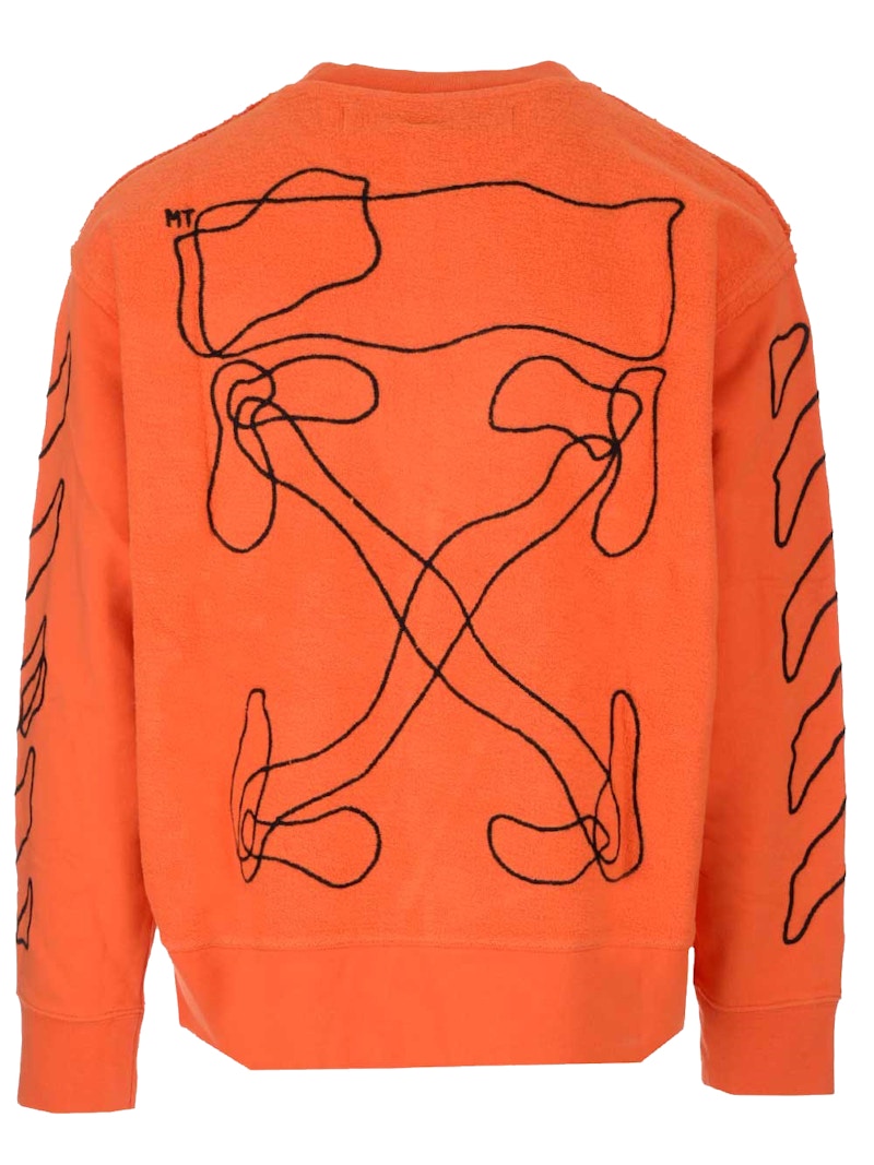 OFF-WHITE Abstract Arrows Embroidered Sweatshirt Orange/Black