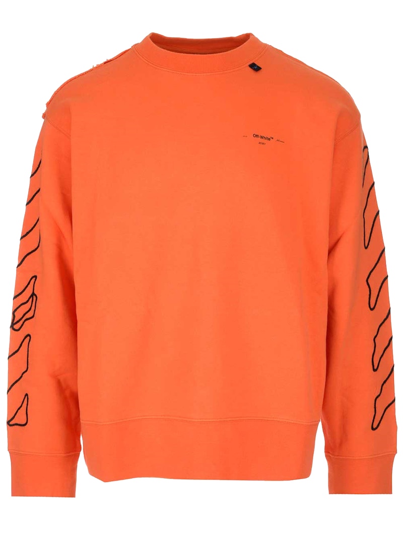 OFF-WHITE Abstract Arrows Embroidered Sweatshirt Orange/Black