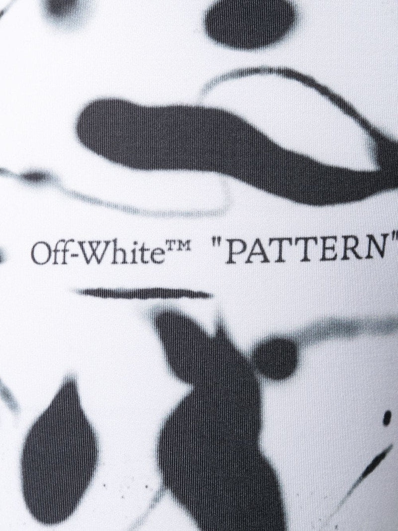 OFF-WHITE Abstract Print Performance Leggings Black/White