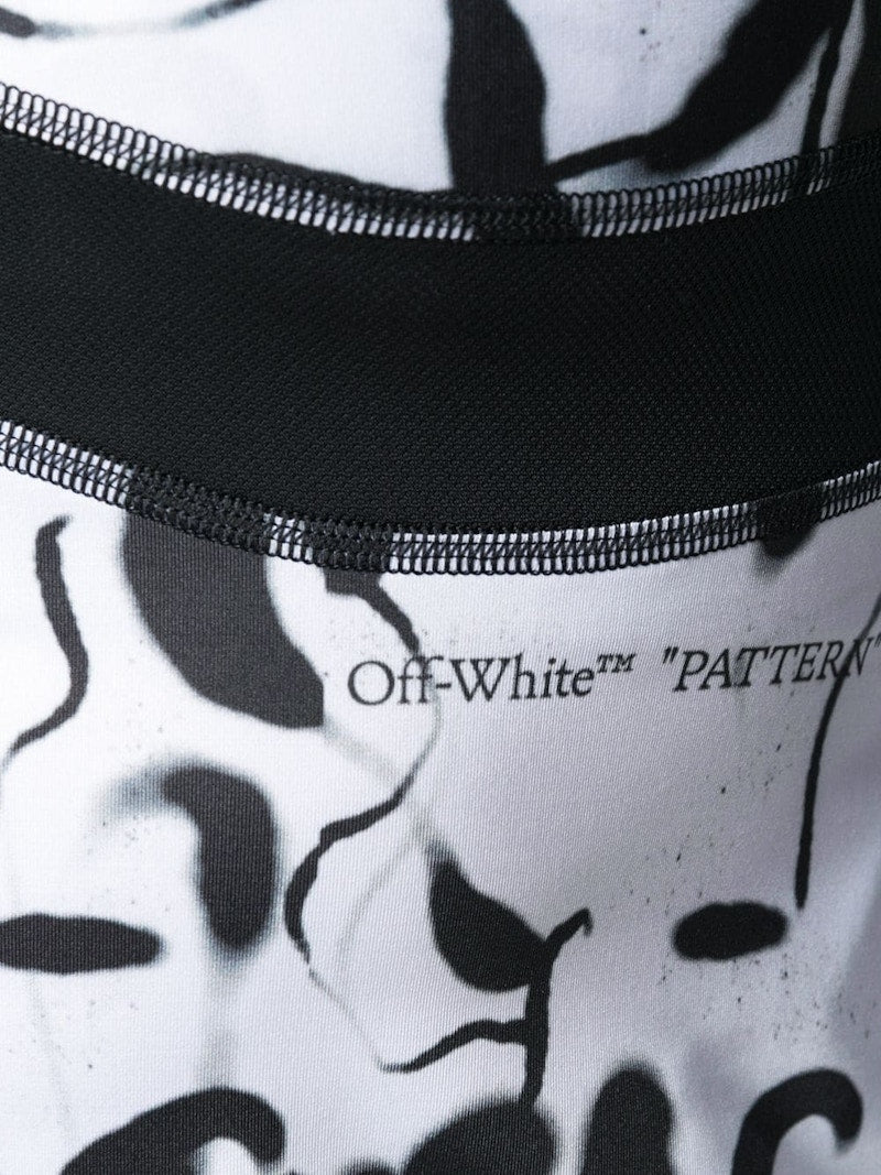 OFF-WHITE Abstract Print Performance Longsleeve T-shirt Black/White