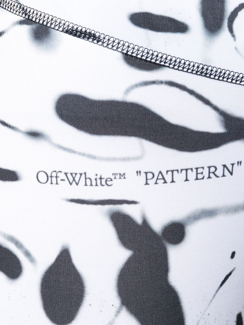 OFF-WHITE Abstract Print Performance Shorts Black/White