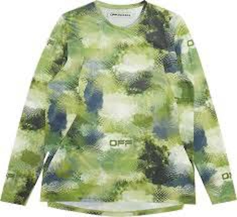 OFF-WHITE Active L/S AOP Tee Green