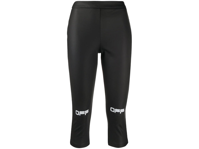 OFF-WHITE Active Nylon Capri Pants Black/White