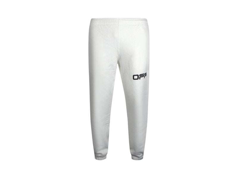OFF-WHITE Airport Tape Shorten Sweatpants White