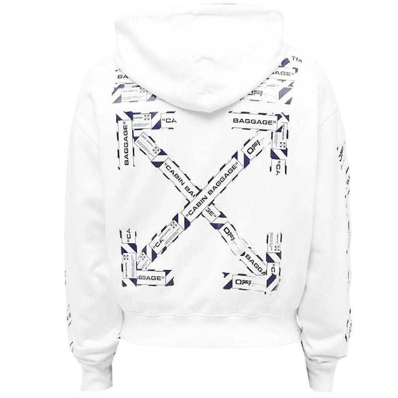 OFF-WHITE Airport Tape Slim Hoodie White