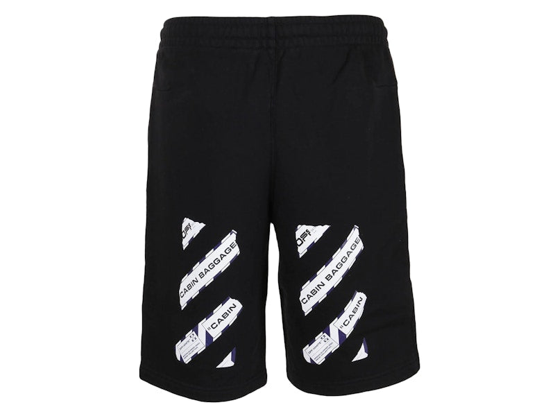 OFF-WHITE Airport Tape Sweatshort Black/Multicolor
