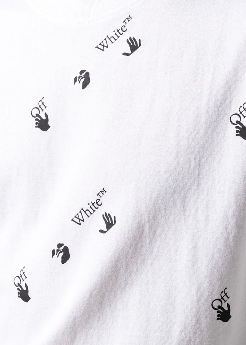 OFF-WHITE All Over Logo Print T-Shirt White Black