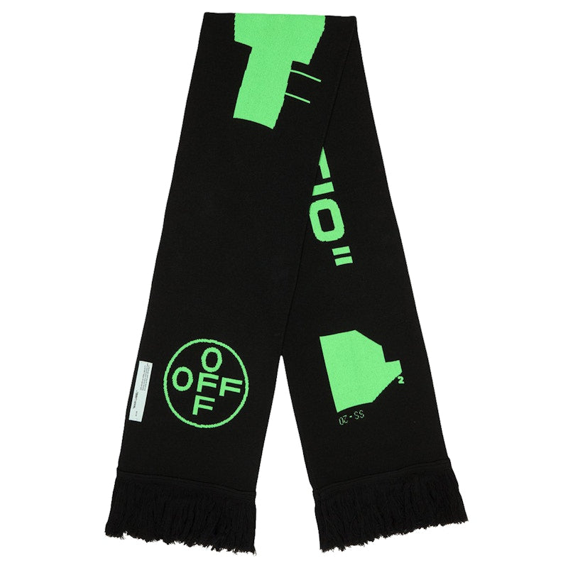 OFF-WHITE Arch Shapes Scarf Black/Green