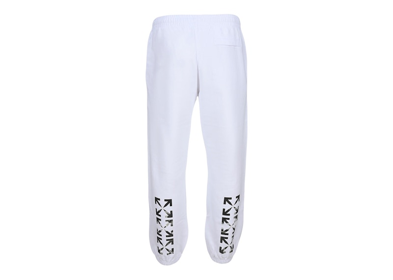 OFF-WHITE Arrow Caravaggio Print Slim Tapered Track Pants White/Black