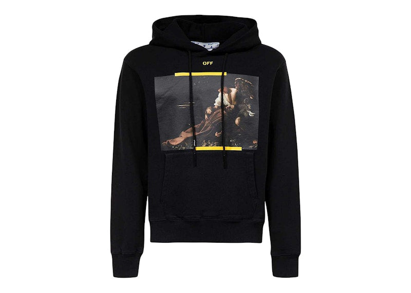 OFF-WHITE Arrow Caravaggio St. Fran Slim Hoodie Black/Yellow/Multi