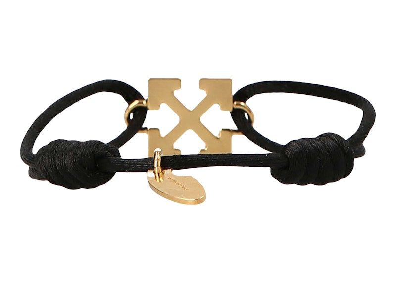 OFF-WHITE Arrow Chord Bracelet Gold/Black