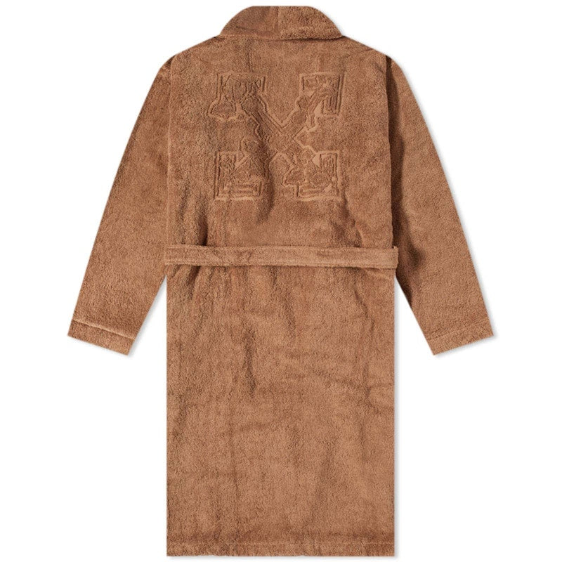 OFF-WHITE Arrow Leaves Bathrobe Brown