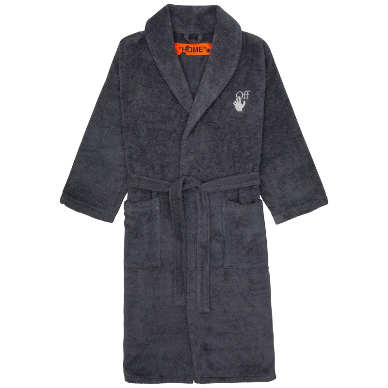 OFF-WHITE Arrow Leaves Bathrobe Grey