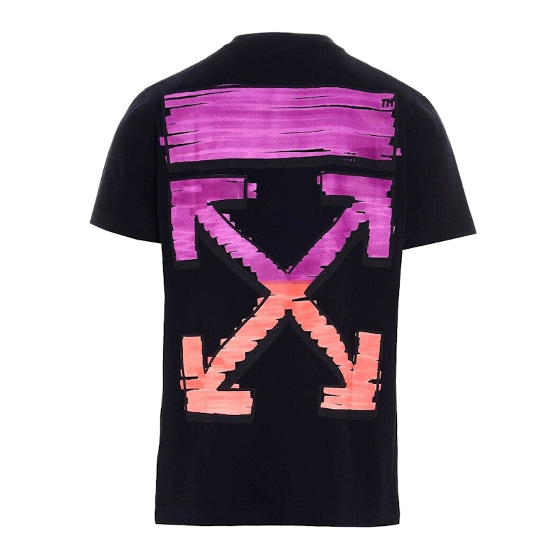 OFF-WHITE Arrow Print Logo Marker S/S Over Tee Navy/Purple