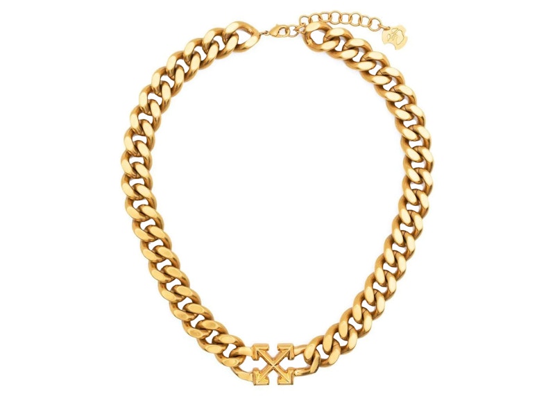 OFF-WHITE Arrows Curb Chain Necklace Gold-tone/Brass