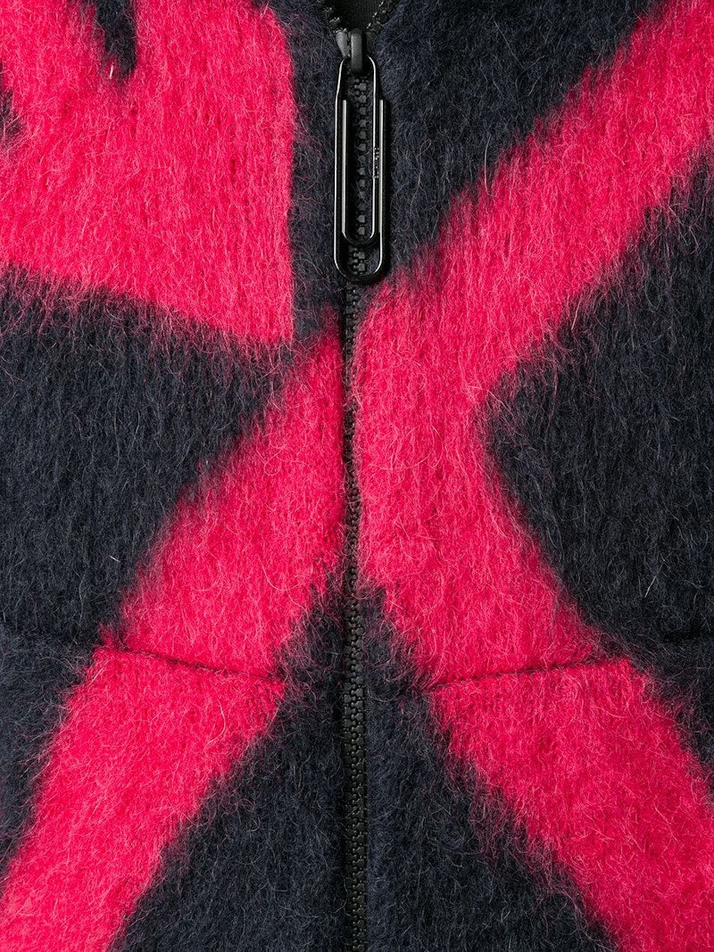 OFF-WHITE Arrows Fuzzy Hoodie Dark Grey/Red