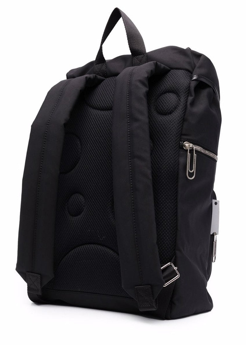 OFF-WHITE Arrows Leather Trim Backpack Black Orange