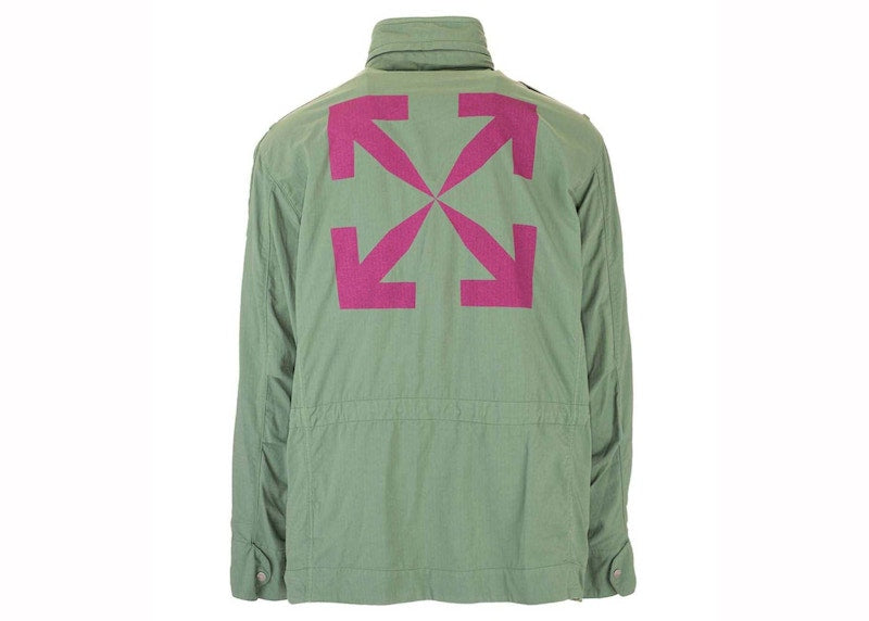 OFF-WHITE Arrows Logo Field Jacket Green