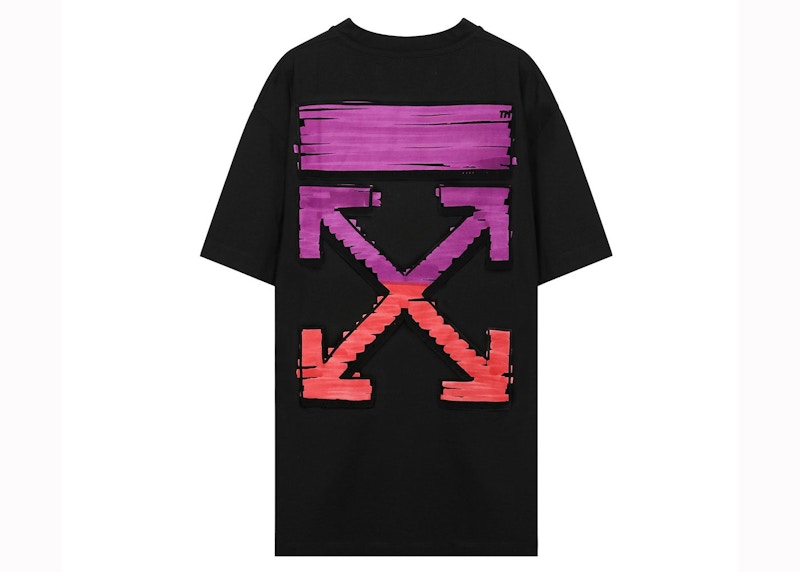 OFF-WHITE Oversized Arrows Marker Print T-shirt (SS21) Black