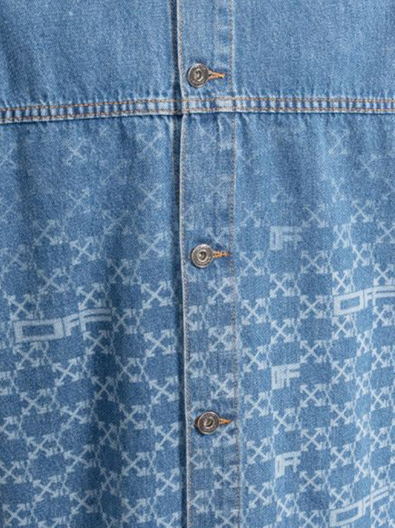 OFF-WHITE Arrows Monogram Denim Shirt Blue