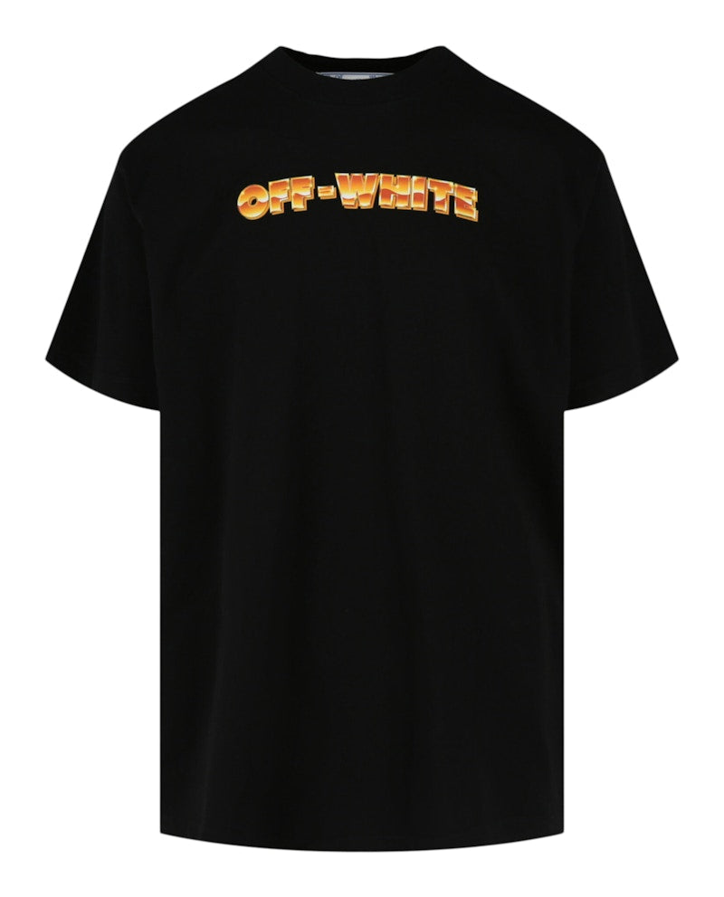 OFF-WHITE Women's Arrows-Print Crewneck T-Shirt Black/Orange