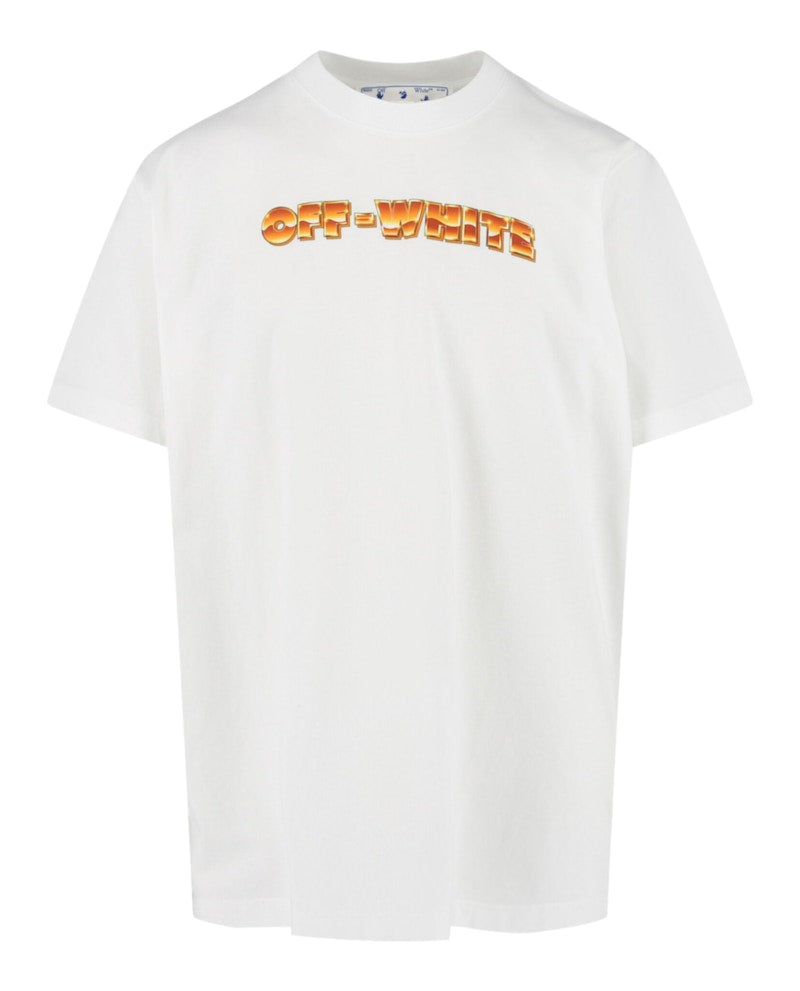 OFF-WHITE Arrows-Print Crewneck T-Shirt White/Orange