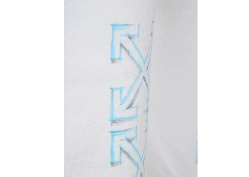 OFF-WHITE Arrows Printed Sweatshorts White/Light Blue