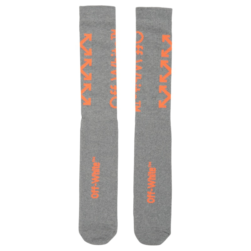 OFF-WHITE Arrows Socks (SS19) Grey/Orange